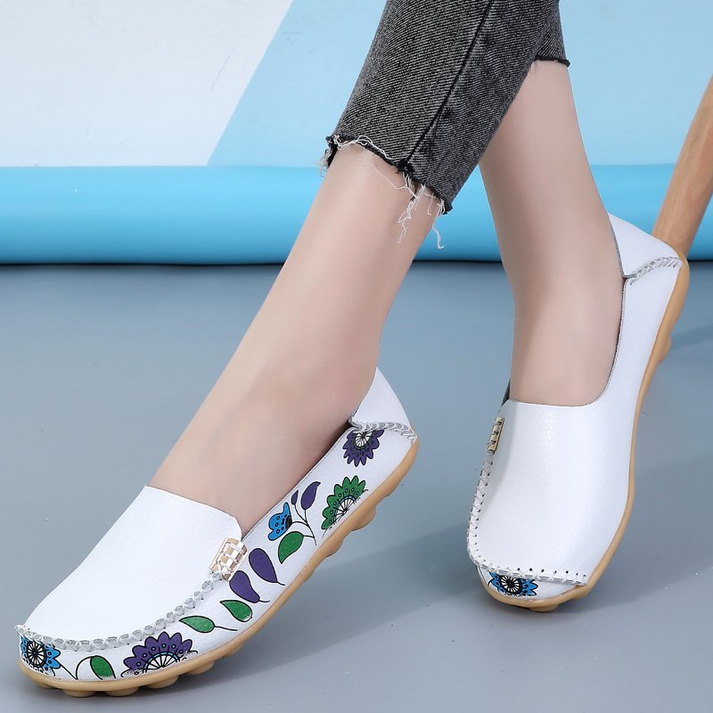 Flowers  Women Flat Shoes With Sewing Thread Soft Shoes - Image 7