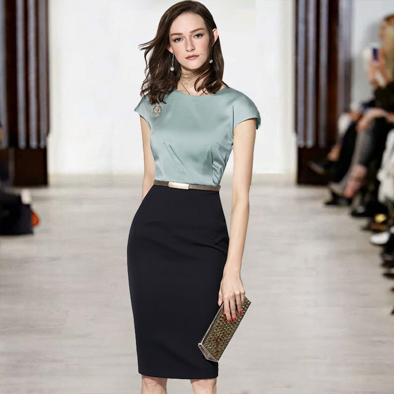 Women's Fashion Ladies Slim Professional Dress With Hips - Image 4