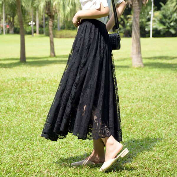 Korean Style High Waist Lace Skirt - Image 3