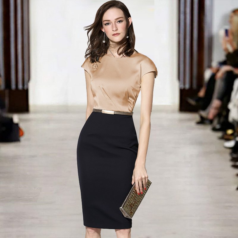 Women's Fashion Ladies Slim Professional Dress With Hips - Image 2