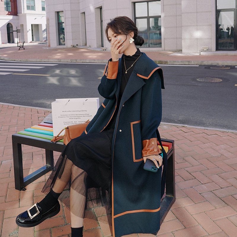 Women's Medium Length Woolen Jacket - Image 3