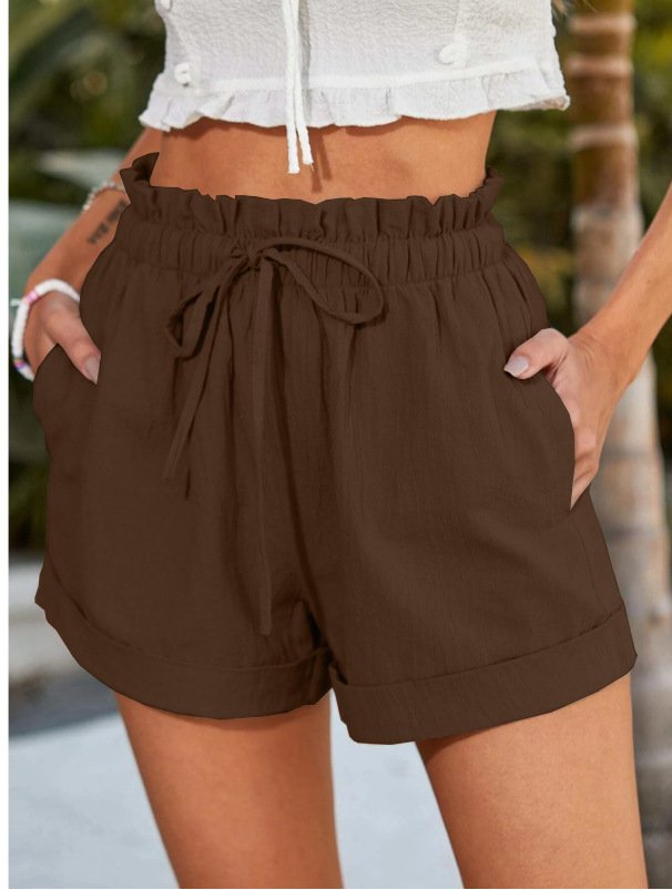 European Solid Color Loose Casual Fashion Shorts For Women - Image 4