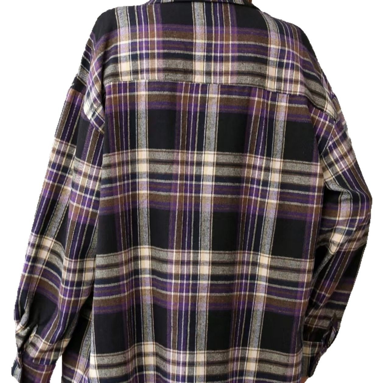 Casual Loose Retro Plaid Shirt For Women - Image 3