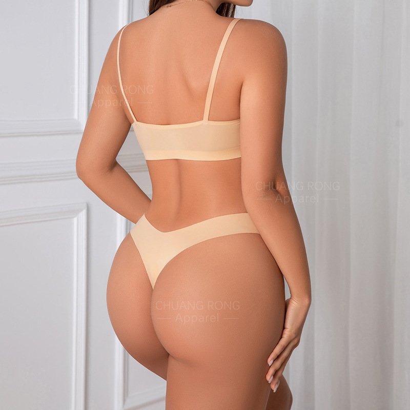 Women's V-neck Breathable Underwear Bra Panties Set - Image 2
