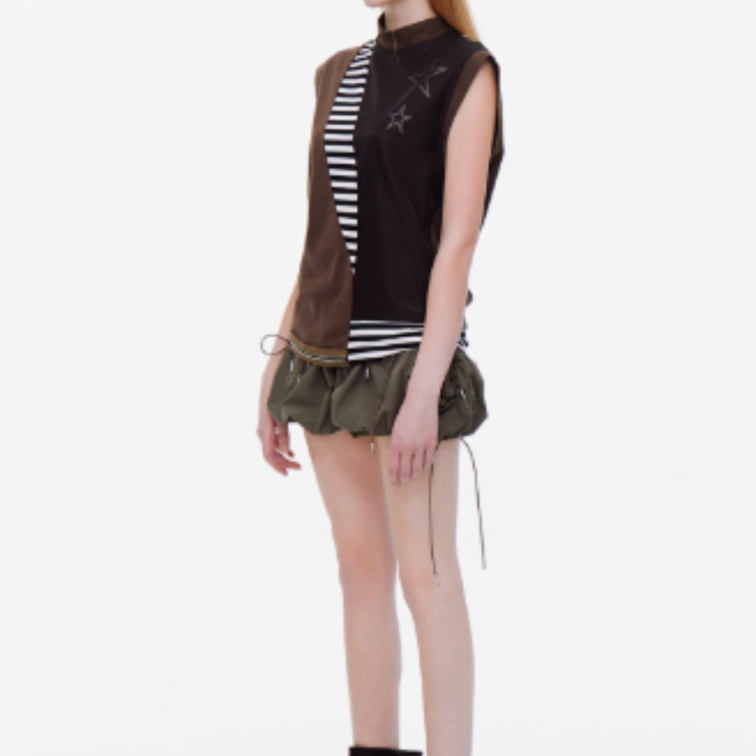 Lace Knot Elastic Design Shorts For Women - Image 3