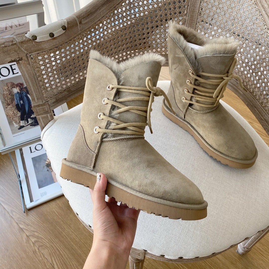 Fur One-piece Snow Boots Women - Image 2