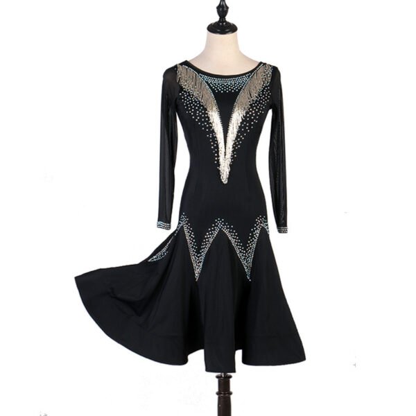 Tube Beads Latin Dance Costumes, Competition Dresses, Dance Skirts - Image 2