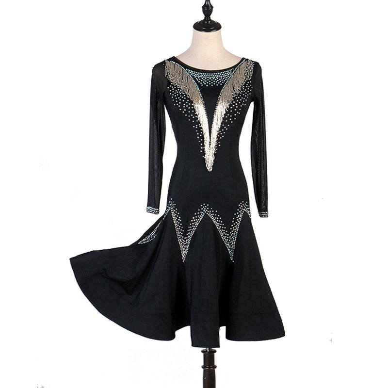 Tube Beads Latin Dance Costumes, Competition Dresses, Dance Skirts - Image 2
