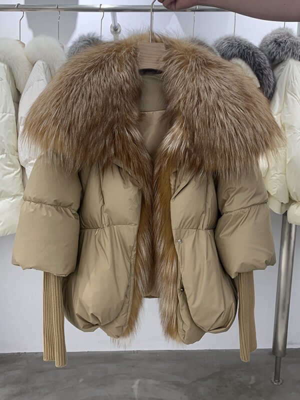 Slimming Loose Temperament Western Style Down Fur Coat - Image 10