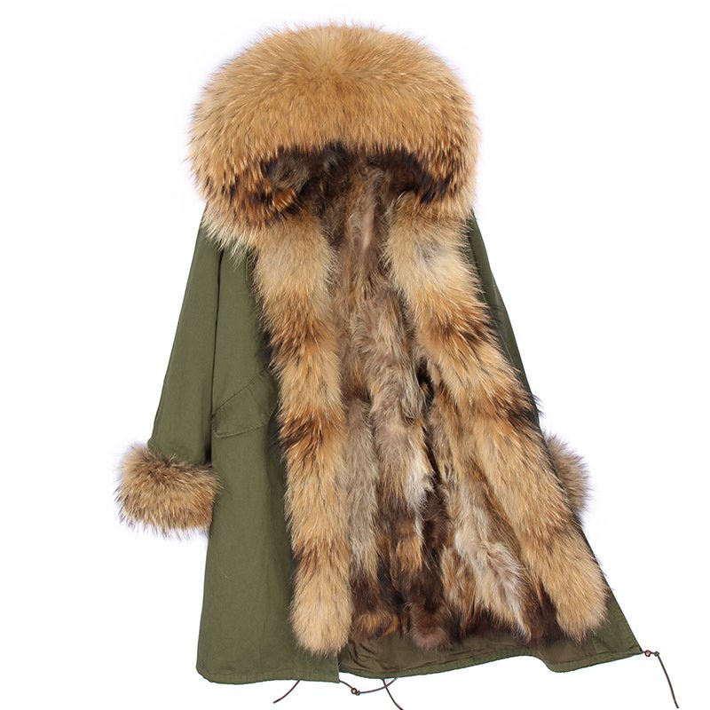 Women's Winter Wool Collar Coat Long Style Overcome - Image 5