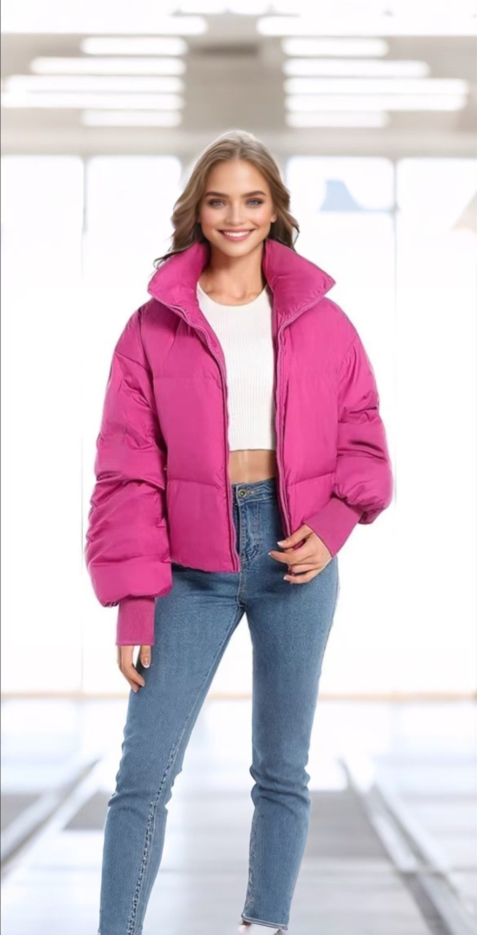 Women's Short Winter Cotton-padded Jacket Loose Thickened Cotton-padded Coat - Image 3