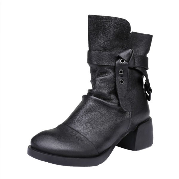 Fashion Personality Women's Retro Chunky Ankle Boots - Image 2