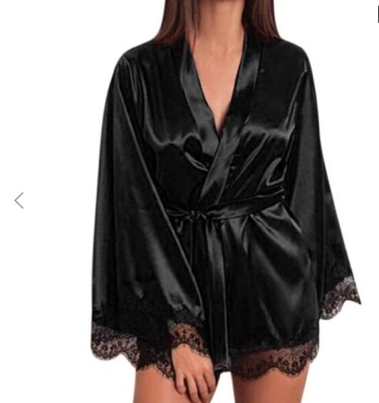 Ladies  Silk Lace Nightdress with Pajamas - Image 5