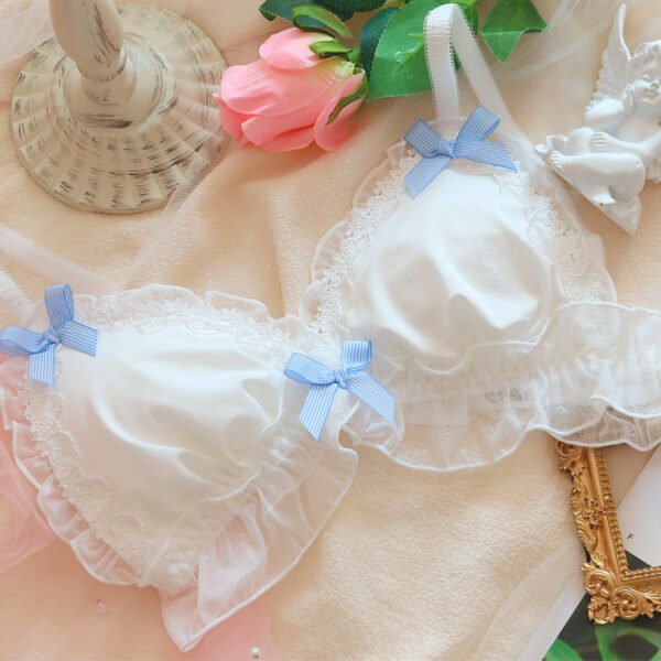 Lace Girl Underwear No Steel Ring Lace Small Chest Comfortable Bra Set - Image 5
