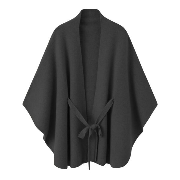 Cashmere Women's Cloak Lace-up Fashionable Outerwear Sweater - Image 2