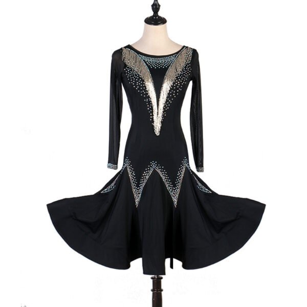 Tube Beads Latin Dance Costumes, Competition Dresses, Dance Skirts - Image 4