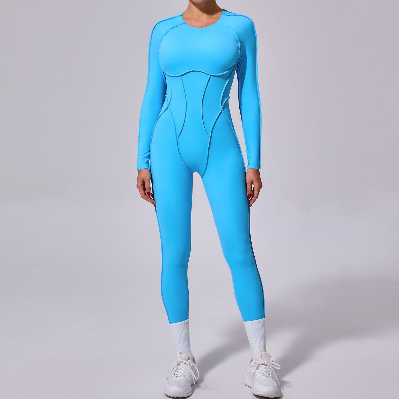 New Winter One-piece Sports Yoga Jumpsuit Backless Tight Jumpsuit - Image 4