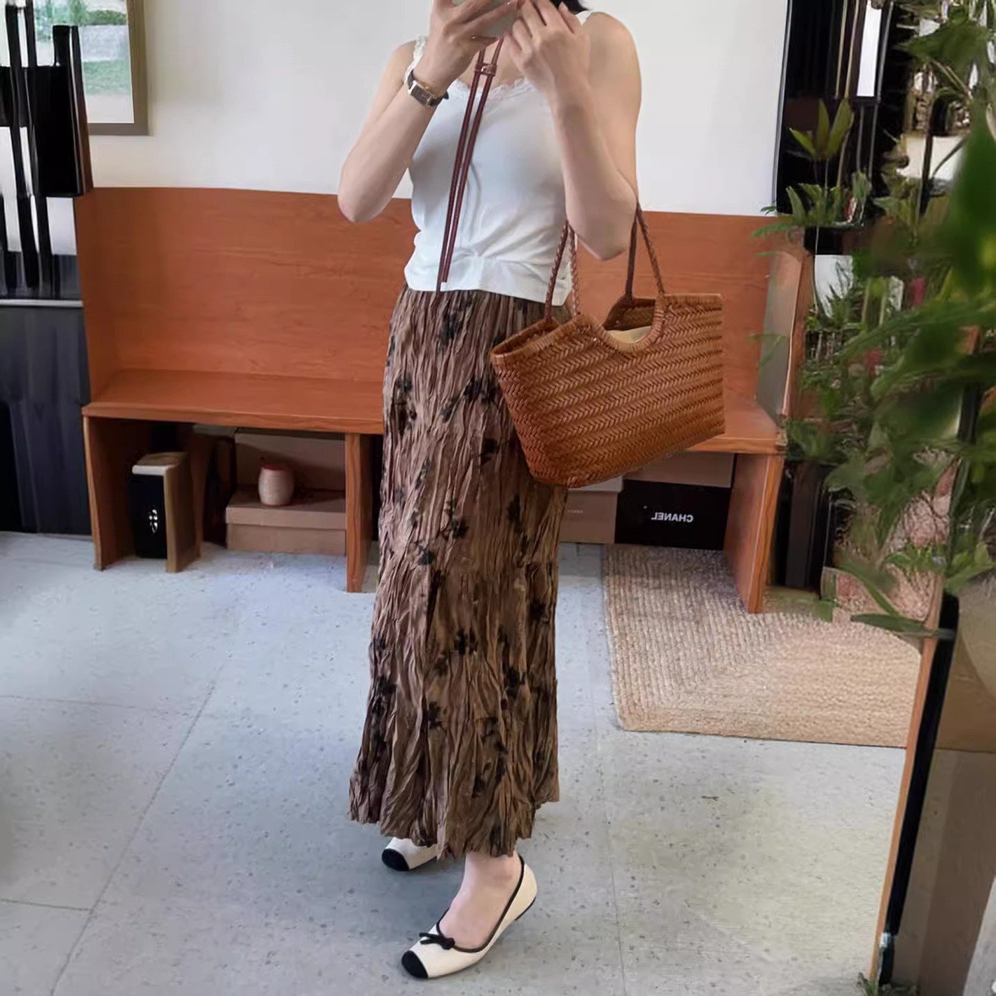 Elastic Waistband A- Line Dress Mori Style - Image 4