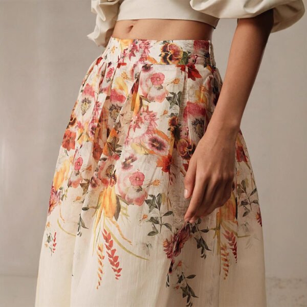 Gorgeous Elegant Bamboo Digital Printed Skirt - Image 5