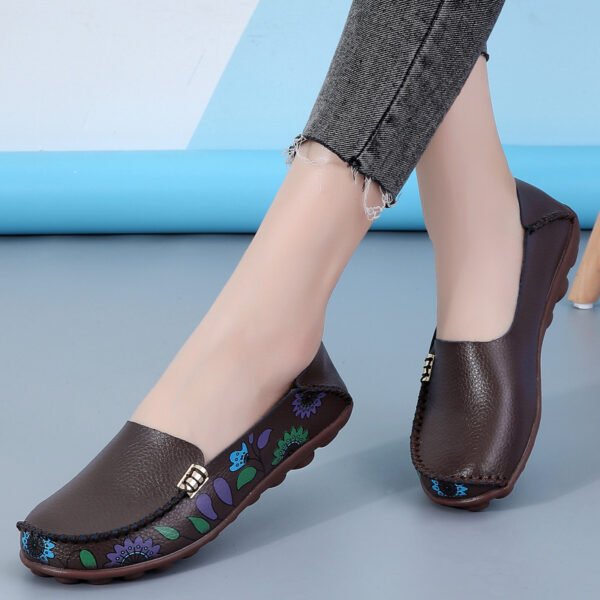 Flowers  Women Flat Shoes With Sewing Thread Soft Shoes - Image 10