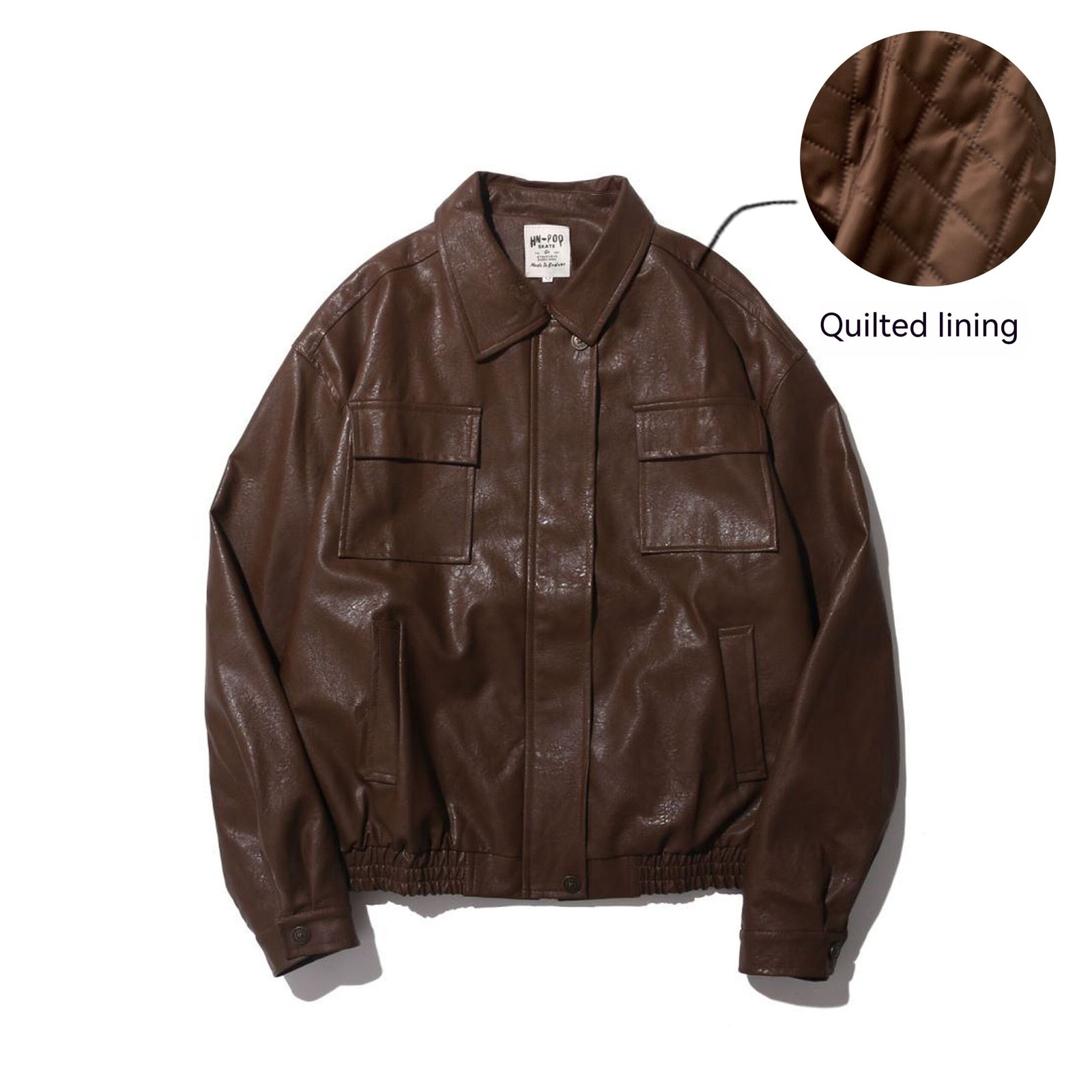 Japanese Vintage PU Motorcycle Leather Jacket - Image 2