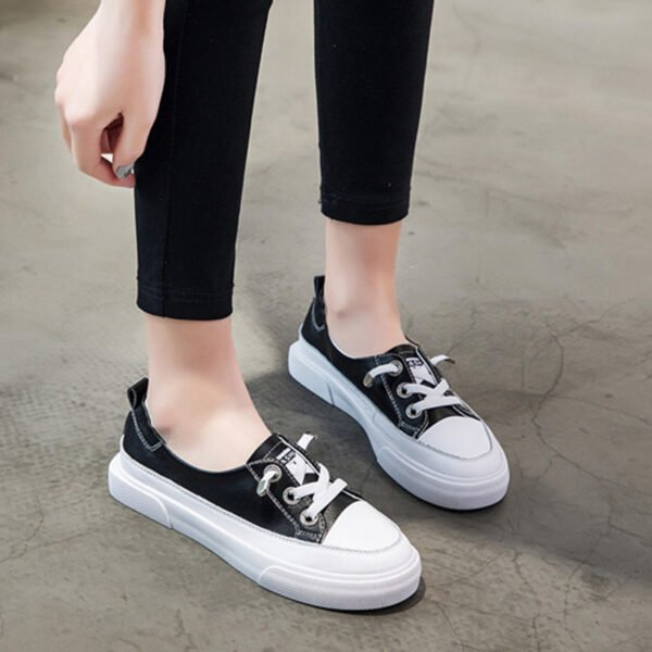 Ins Leather White Shoes Women Wild Korean Flat Women's Shoes - Image 5