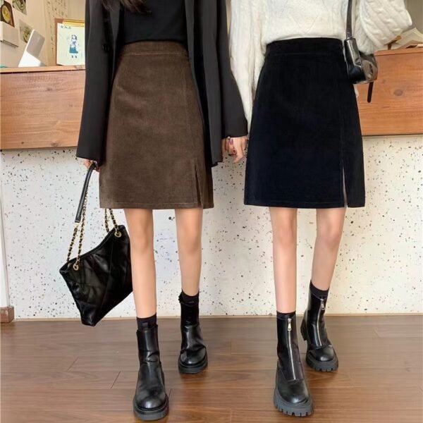 Style Slim-fit Corduroy Skirt