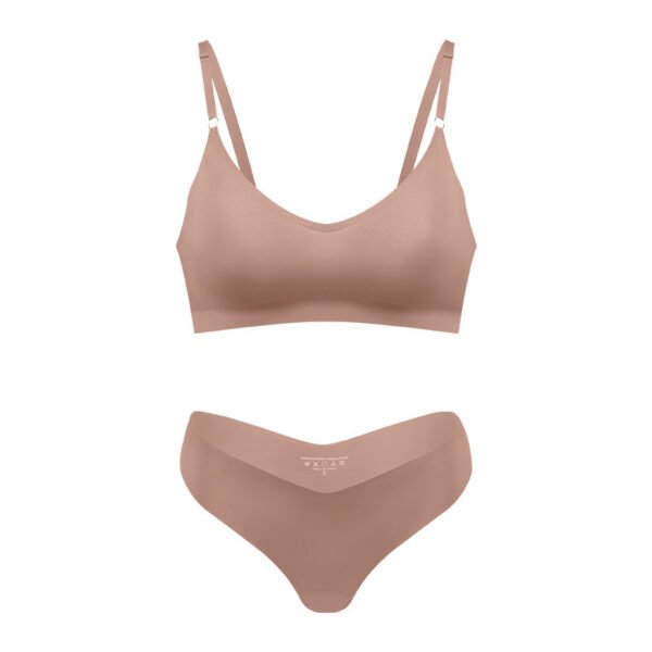 Women's V-neck Breathable Underwear Bra Panties Set - Image 5