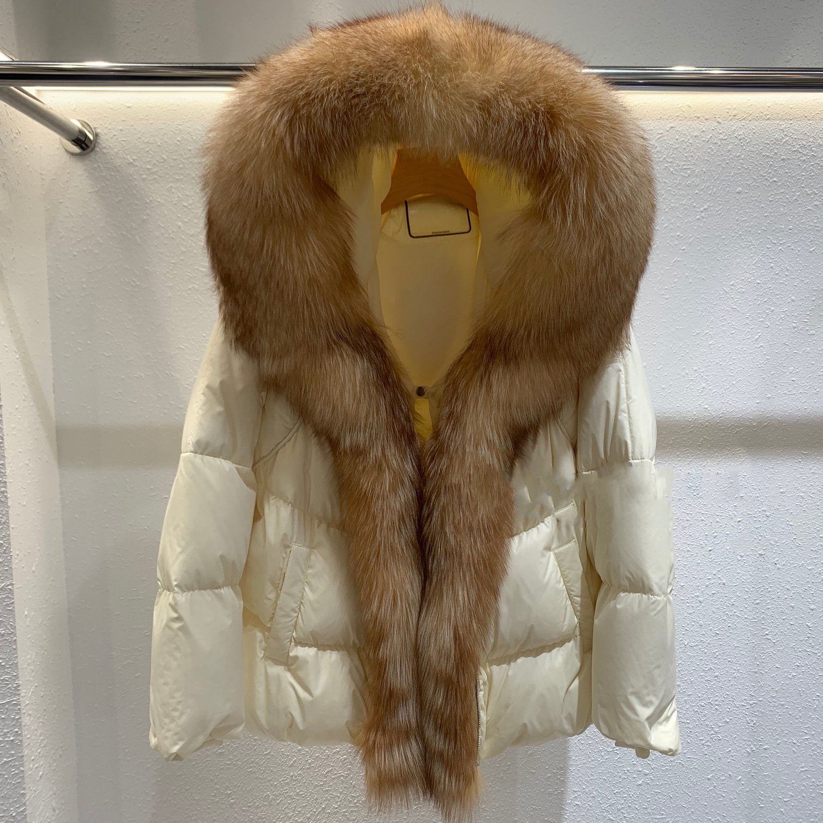 Fox Big Fur Collar Duck Down Down Jacket Female - Image 5