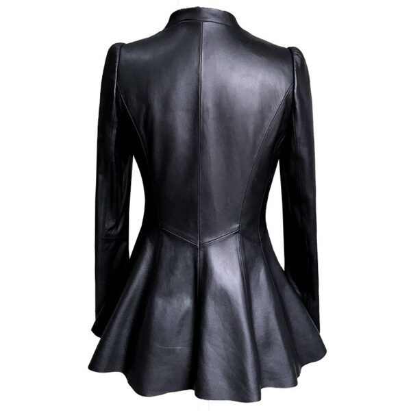 Short Coat Women's Leather Jacket - Image 5