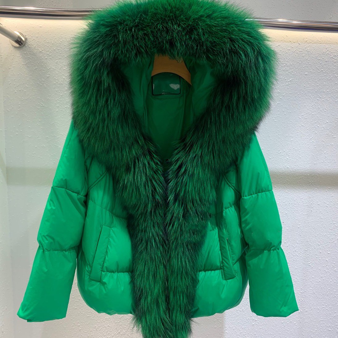 Fox Big Fur Collar Duck Down Down Jacket Female - Image 4