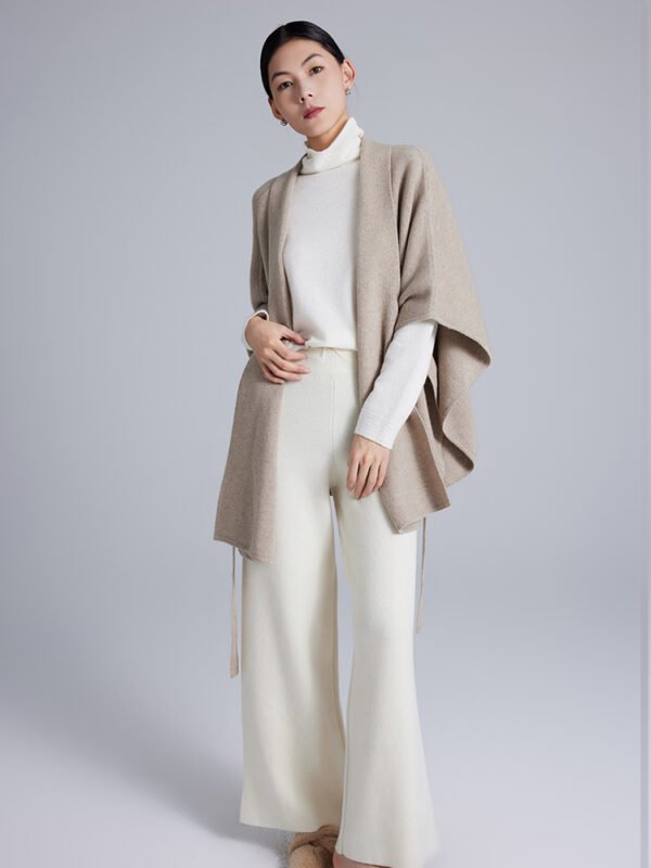 Cashmere Women's Cloak Lace-up Fashionable Outerwear Sweater - Image 9