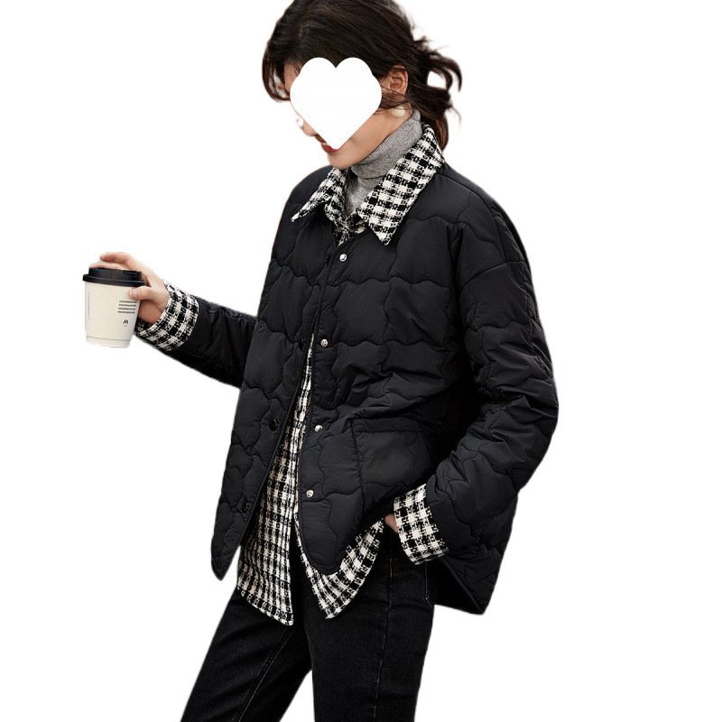 Winter All-matching Simple Stitching Women's Cotton-padded Clothing - Image 6
