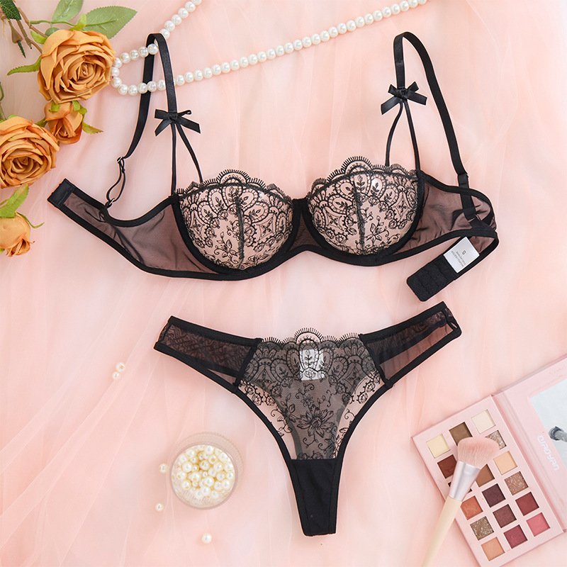 Lace Advanced Simple Three-point Bra Set