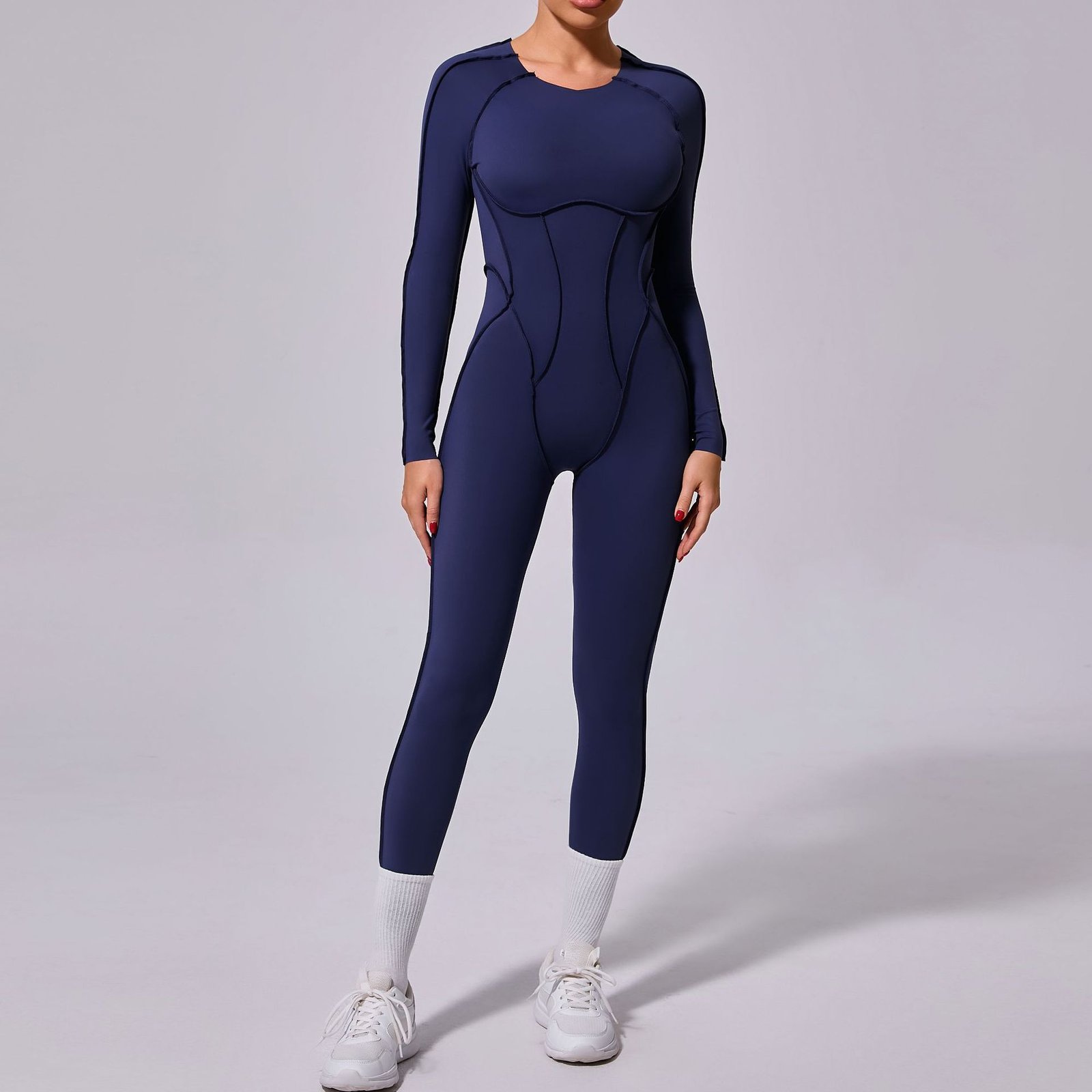 New Winter One-piece Sports Yoga Jumpsuit Backless Tight Jumpsuit - Image 2