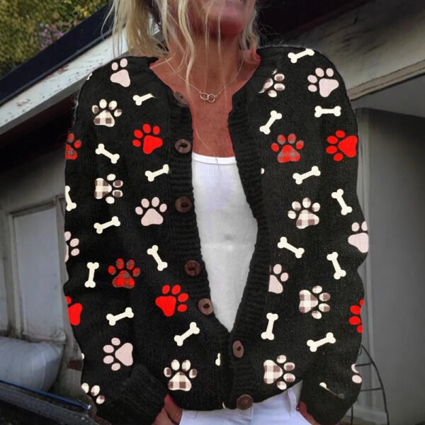 Christmas Abstract Printing Leisure Cloak Coat - Image 4