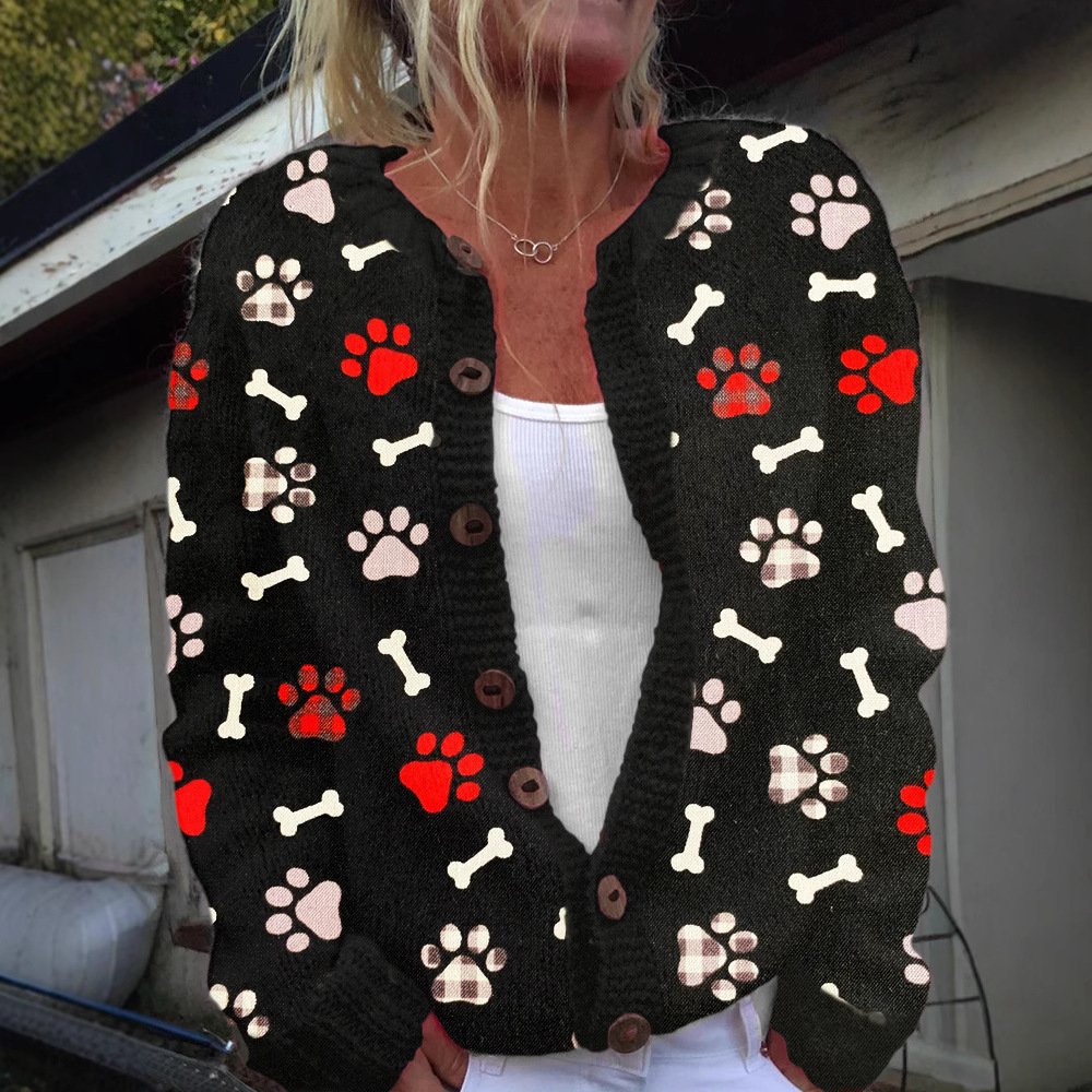 Christmas Abstract Printing Leisure Cloak Coat - Image 4
