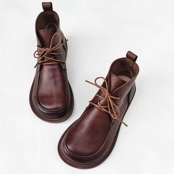 Ankle Boots Pure Leather High-top Women's Shoes - Image 5