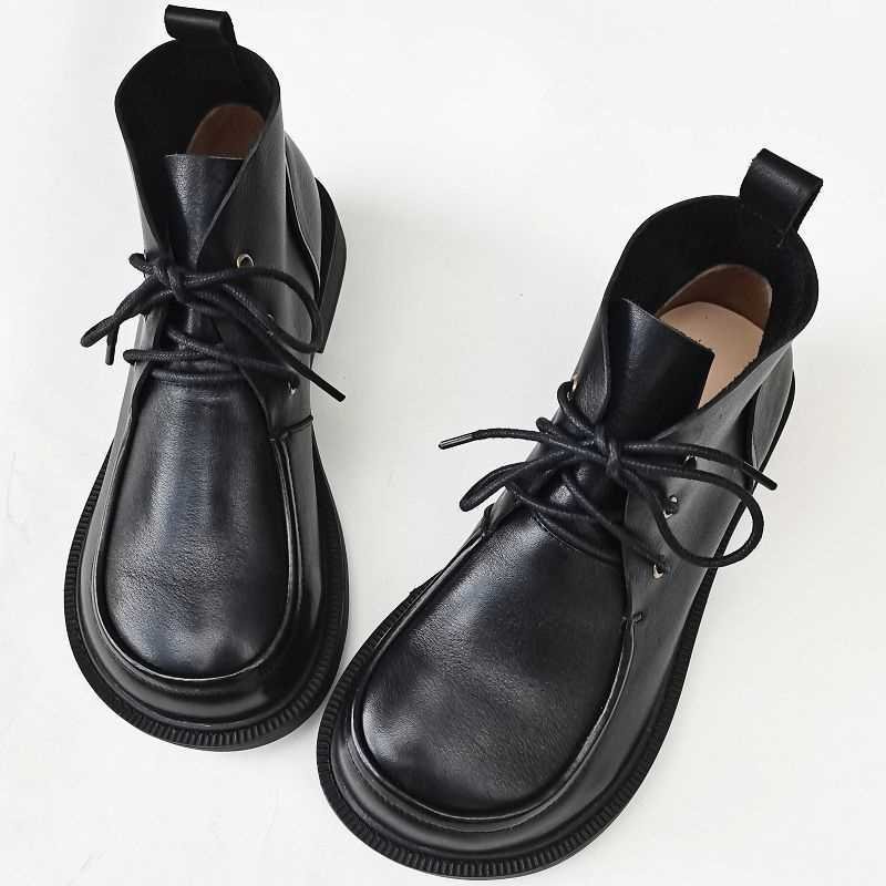 Ankle Boots Pure Leather High-top Women's Shoes - Image 2