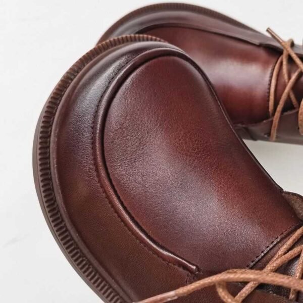 Ankle Boots Pure Leather High-top Women's Shoes - Image 6