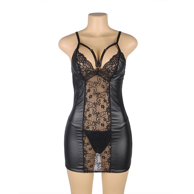 Plus Size  Transparent Tempting Slip Nightdress - Image 6