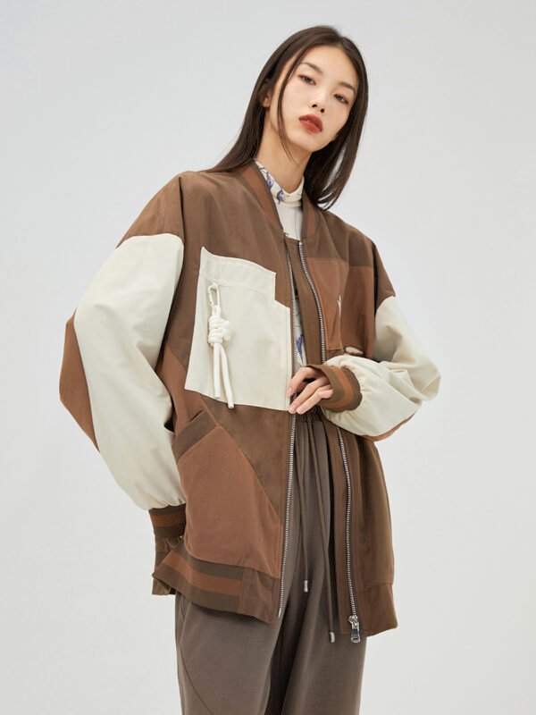 Couples' National Trendy Jackets With Contrast Color Stitching - Image 7