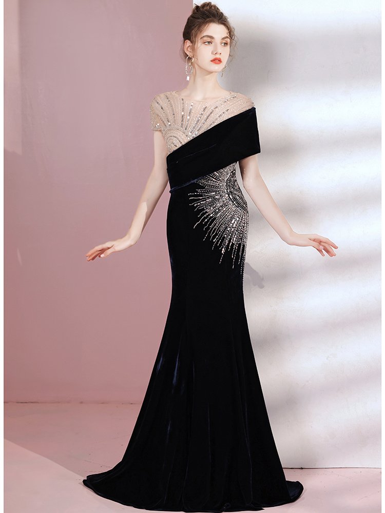 High-end Evening Dress Noble Lady Fishtail Trailing - Image 3