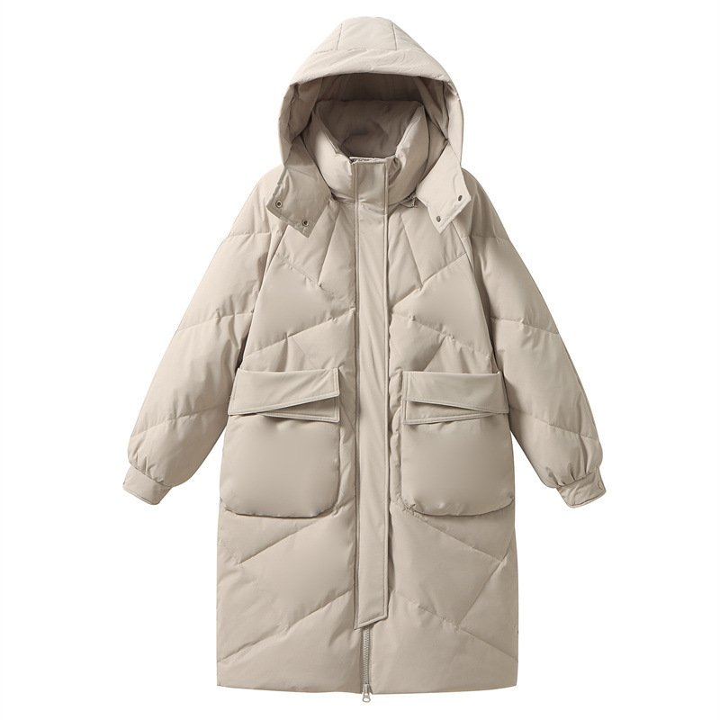 White Duck Down High-end Warm Women's Slimming Pinghu Coat - Image 7