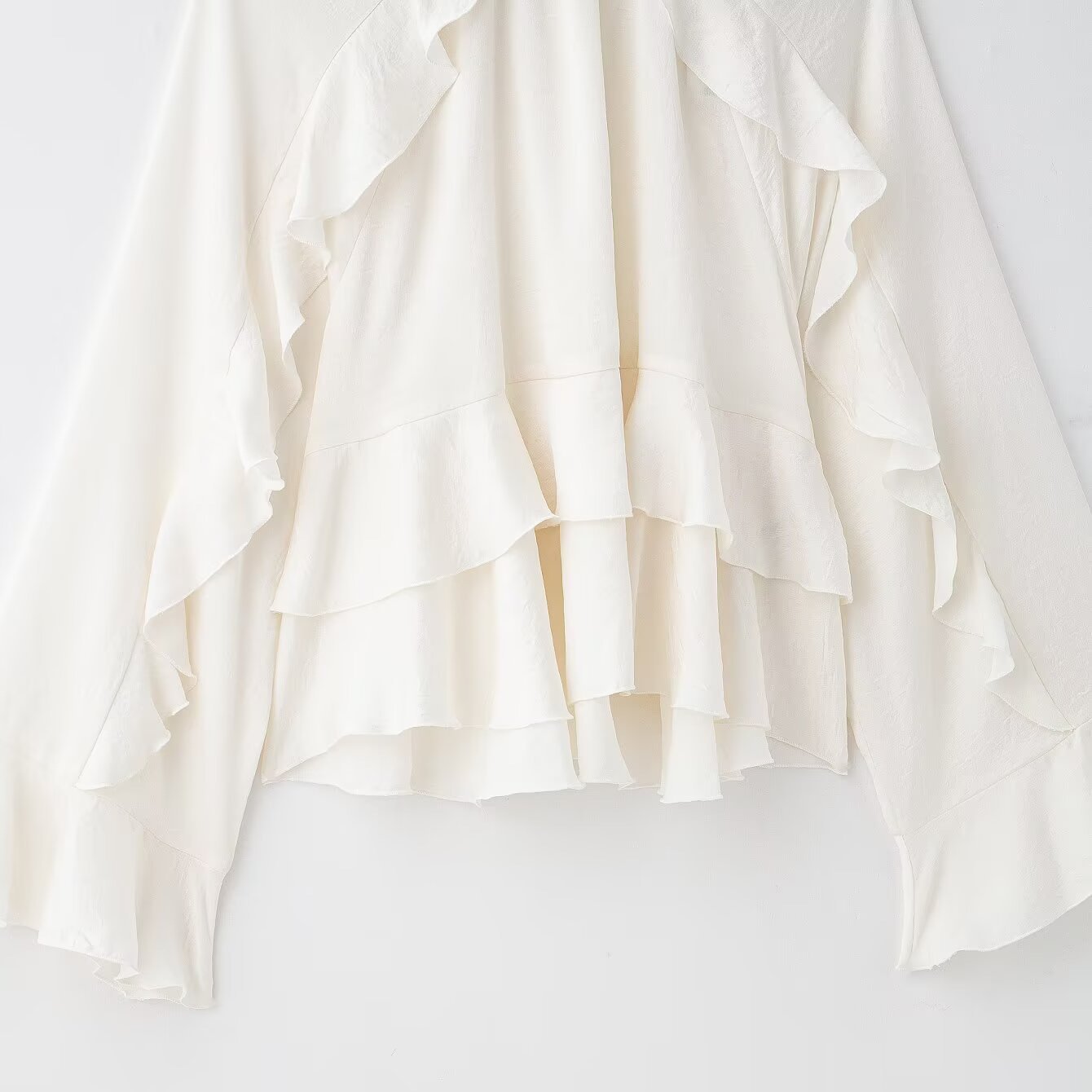 New Women's Classic Fashion Laminated Decoration Shirt - Image 4