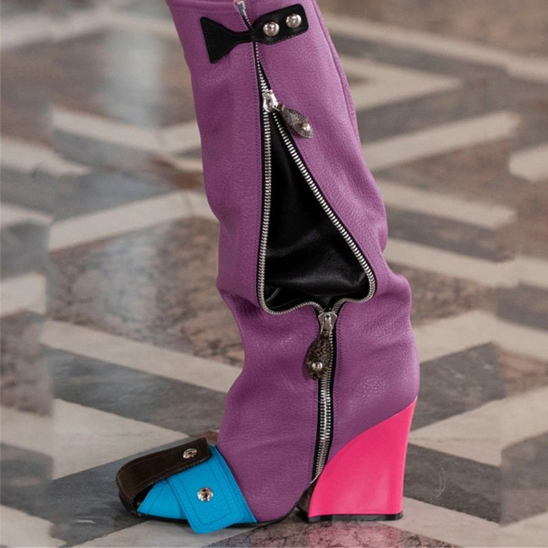 Fashion Runway Large Size Knee-high Boots For Women - Image 3