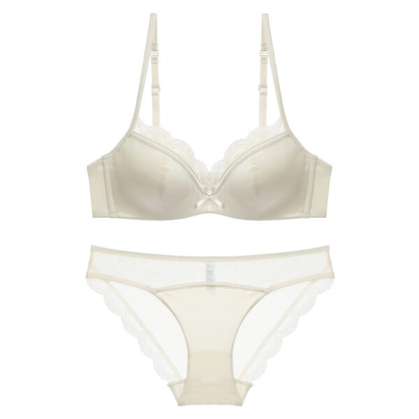 Women's Sexy Thin Glossy Lace Bra Set - Image 3