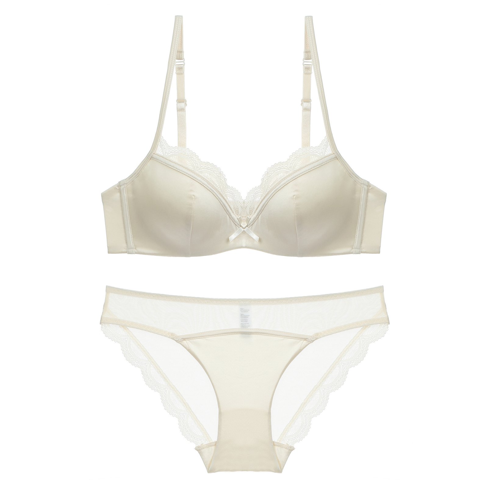 Women's Sexy Thin Glossy Lace Bra Set - Image 3