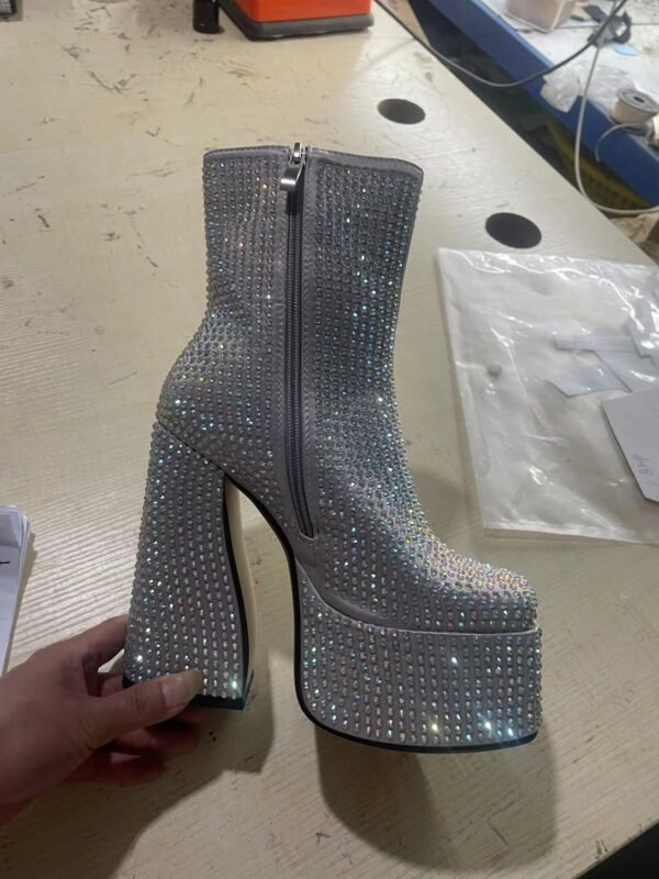 Starry Rhinestone Short Fashion Ankle Boots Women - Image 10