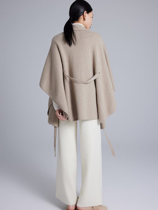 Cashmere Women's Cloak Lace-up Fashionable Outerwear Sweater - Image 10